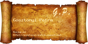 Gosztonyi Petra névjegykártya
